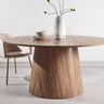 Venture Home - Lanzo – rundt spisebord Ø150 cm – natur MDF med cylinderfod - Bolig og Haven