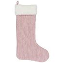 Ib Laursen - Julesok rød/hvidstribet m/hvid kunstig pelskant