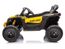 License Can-Am Marverick UTV, gul, 21,6V/5Ah Li-Ion batteri, 4x200w