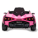 License - Lamborghini Sian, pink, 4x12V/30W motor,batteri 12V/7Ah , fjernbetjening til forældre