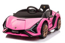 License - Lamborghini Sian, pink, 4x12V/30W motor,batteri 12V/7Ah , fjernbetjening til forældre