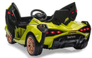 License - Lamborghini Sian, grøn, 4x30w motor, 12V/7Ah, fjenbetjening til forældre,