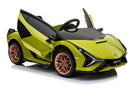 License - Lamborghini Sian, grøn, 4x30w motor, 12V/7Ah, fjenbetjening til forældre,