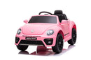 License - VW Beetle Dune elbil pink 2x 12V – gummihjul & fjernbetjening