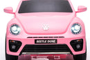 License - VW Beetle Dune elbil pink 2x 12V – gummihjul & fjernbetjening