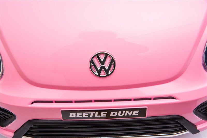 License - VW Beetle Dune elbil pink 2x 12V – gummihjul & fjernbetjening
