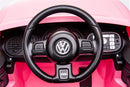 License - VW Beetle Dune elbil pink 2x 12V – gummihjul & fjernbetjening