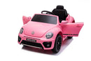 License - VW Beetle Dune elbil pink 2x 12V – gummihjul & fjernbetjening