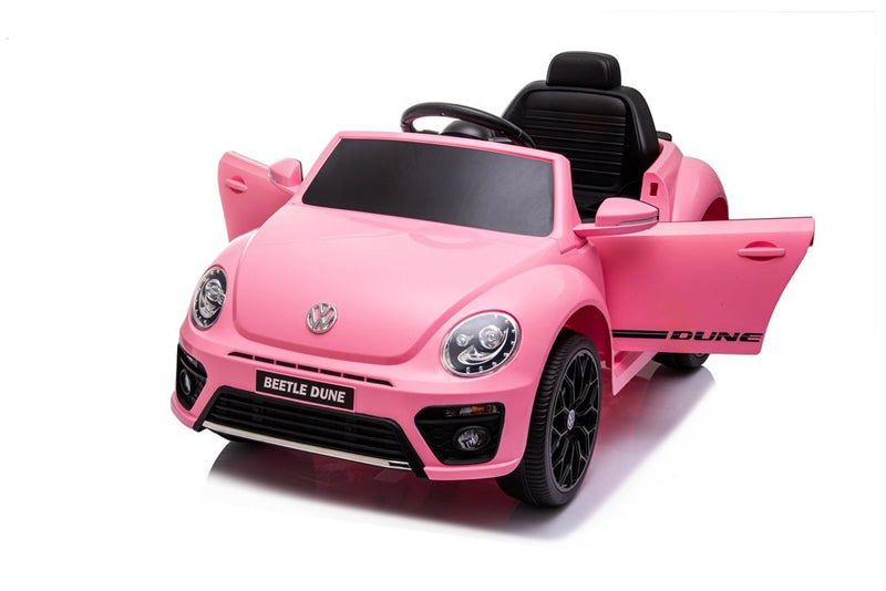 License - VW Beetle Dune elbil pink 2x 12V – gummihjul & fjernbetjening
