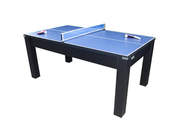 Sanremo 6' multifunktionsbord - spisebord, poolbord og bordtennis, sort
