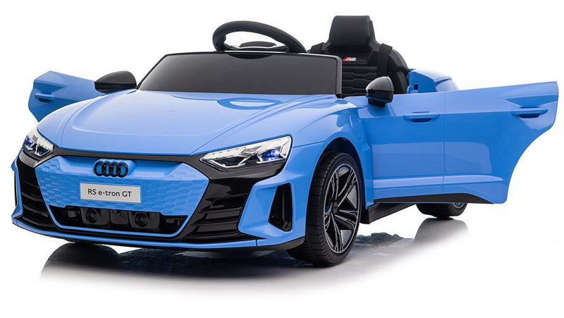 License - Audi RS e-tron GT 4 hjulstræk, blå, 4x12V/30W, 12V/7Ah, 2.4GHz RC.