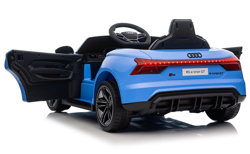 License - Audi RS e-tron GT 4 hjulstræk, blå, 4x12V/30W, 12V/7Ah, 2.4GHz RC.