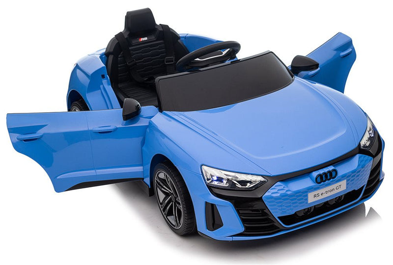 License - Audi RS e-tron GT 4 hjulstræk, blå, 4x12V/30W, 12V/7Ah, 2.4GHz RC.