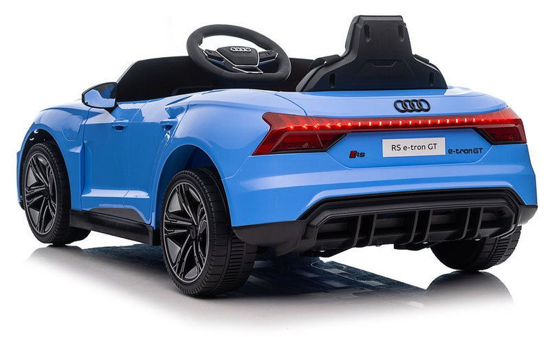 License - Audi RS e-tron GT 4 hjulstræk, blå, 4x12V/30W, 12V/7Ah, 2.4GHz RC.