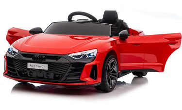 License - Audi RS e-tron GT, rød, 4 hjulstræk, 4x12V/30W, 12V/7Ah, 2.4GHz RC.