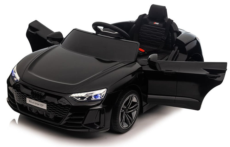 Licensed - AUDI RS e-tron GT, Sort,lædersæde,sele,fjernbjening, 10,8V,5Ah,4x12V/30W