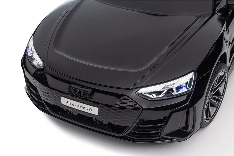 Licensed - AUDI RS e-tron GT, Sort,lædersæde,sele,fjernbjening, 10,8V,5Ah,4x12V/30W