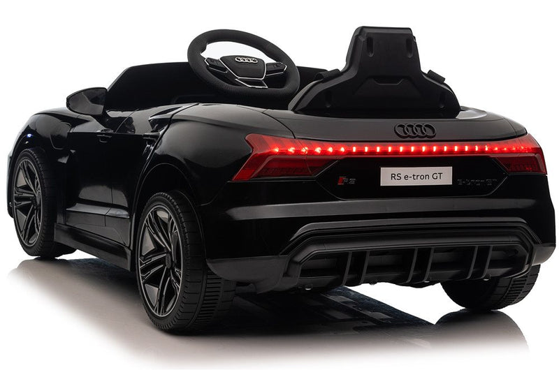 Licensed - AUDI RS e-tron GT, Sort,lædersæde,sele,fjernbjening, 10,8V,5Ah,4x12V/30W