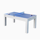 Sanremo 6' multifunktionsbord - spisebord, poolbord og bordtennis, inkl. tilbehør, hvid