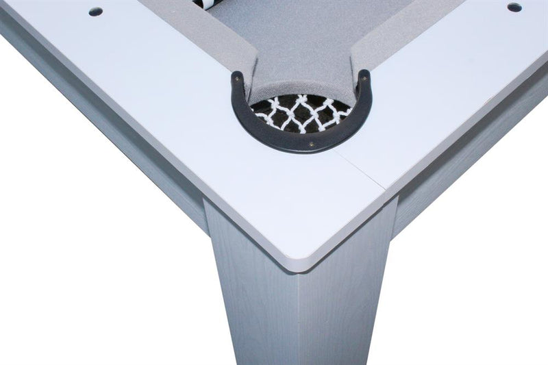 Sanremo 6' multifunktionsbord - spisebord, poolbord og bordtennis, inkl. tilbehør, hvid