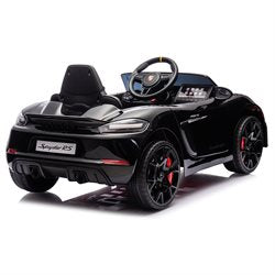 Porsche Spyder 718 RS, 12V litium batteri, sort