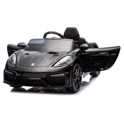 Porsche Spyder 718 RS, 12V litium batteri, sort