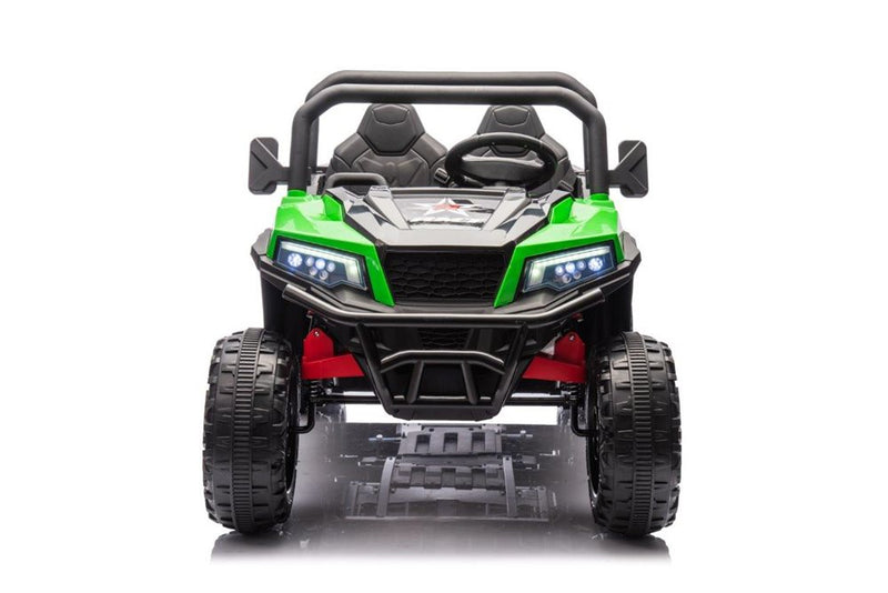 Azeno Farmer Truck II – 24V, 4x45W Motorer, Li-Ion Batteri, 2 Sæder, Gummihjul & Elektrisk Tiplad