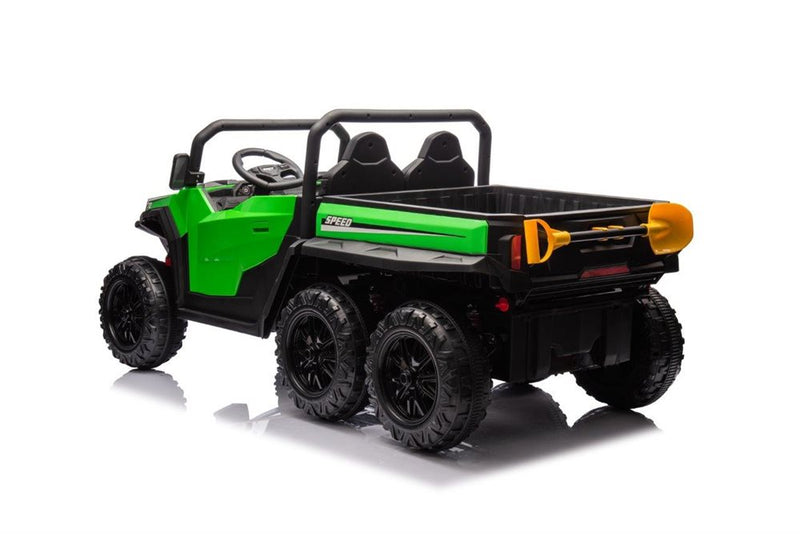 Azeno Farmer Truck II – 24V, 4x45W Motorer, Li-Ion Batteri, 2 Sæder, Gummihjul & Elektrisk Tiplad