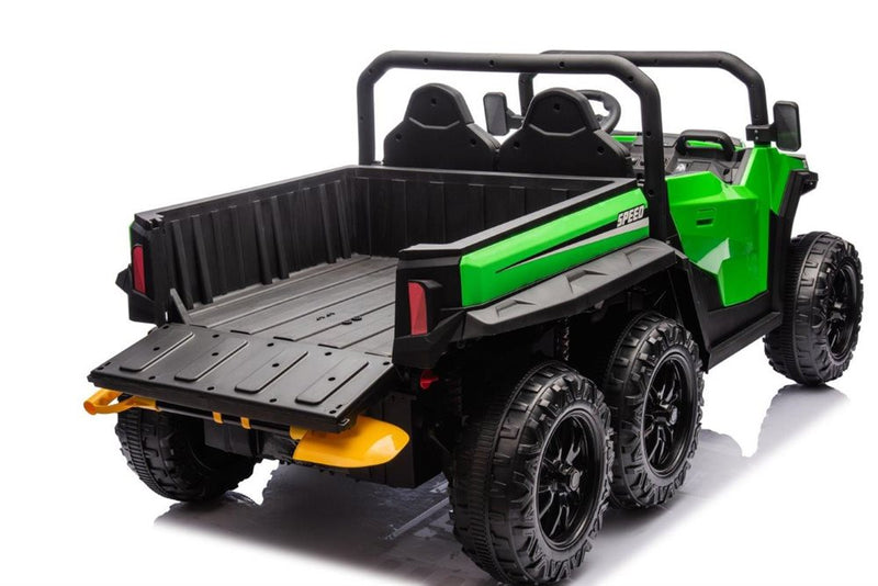 Azeno Farmer Truck II – 24V, 4x45W Motorer, Li-Ion Batteri, 2 Sæder, Gummihjul & Elektrisk Tiplad