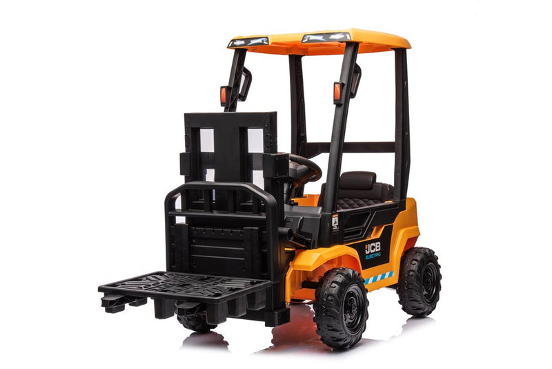 JCB - gaffeltruck elbil 12V – licens, løftearm & fjernbetjening