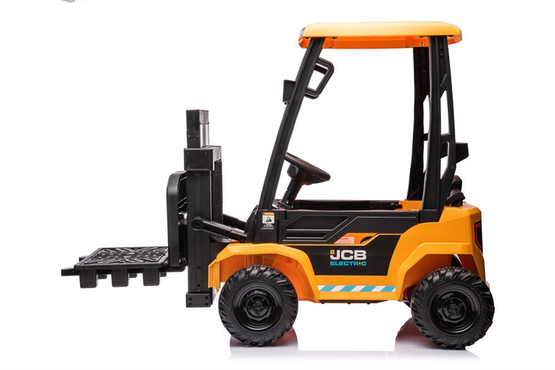 JCB - gaffeltruck elbil 12V – licens, løftearm & fjernbetjening