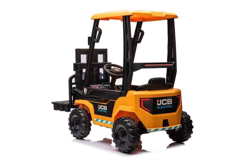 JCB - gaffeltruck elbil 12V – licens, løftearm & fjernbetjening