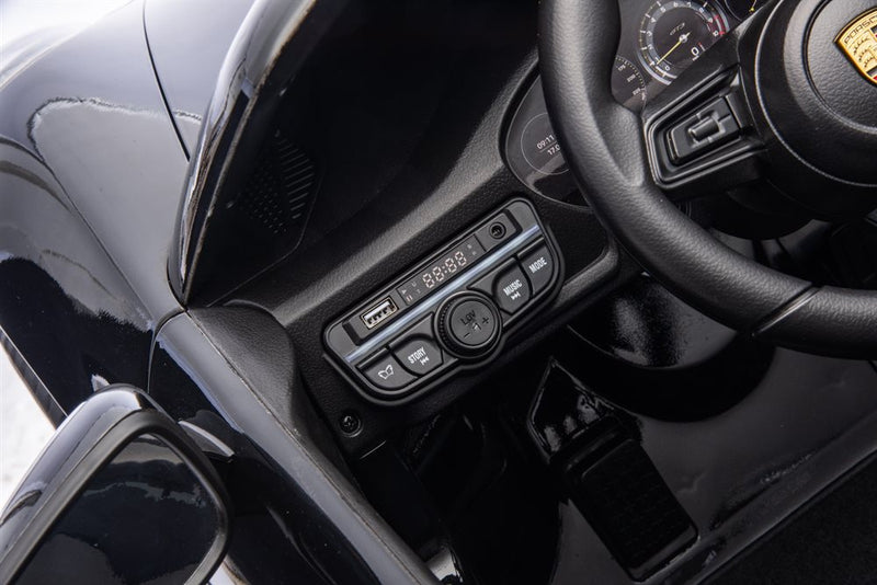 Porsche Spyder 911 GT3, sort, 2 sæder, 2x24V (150–280W),24V/10Ah