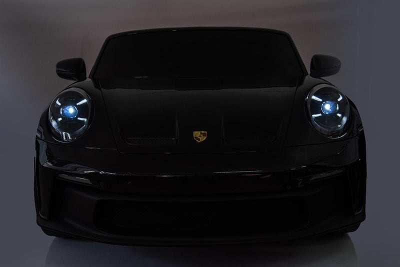 Porsche Spyder 911 GT3, sort, 2 sæder, 2x24V (150–280W),24V/10Ah