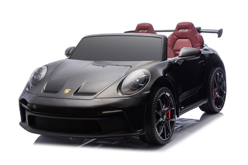 Porsche Spyder 911 GT3, sort, 2 sæder, 2x24V (150–280W),24V/10Ah