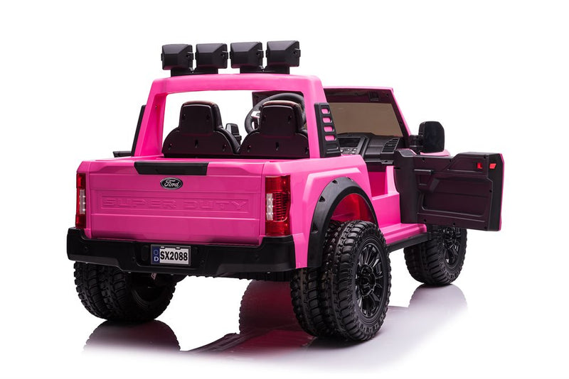 Ford Super Duty F450 Pink Elbil til Børn - 4x24V Motorer, Fjernbetjening