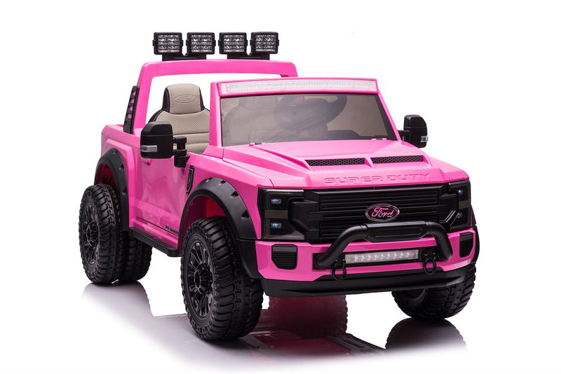 Ford Super Duty F450 Pink Elbil til Børn - 4x24V Motorer, Fjernbetjening