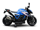 KTM X12 El-motorcykel Børn Blå - 2x12V 45W med Lædersæde - 3+ År