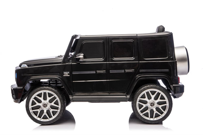 Mercedes Benz AMG G63 Black Elbil til Børn - 2x12V, Fjernbetjening, Læder