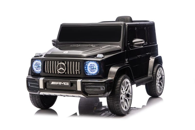 Mercedes Benz AMG G63 Black Elbil til Børn - 2x12V, Fjernbetjening, Læder