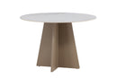 Venture Home - Bootcut Spisebord, ø110x75 cm - Beige/marmor look