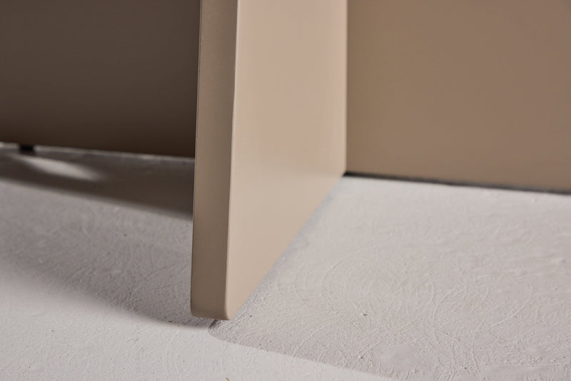 Venture Home - Bootcut Spisebord, ø110x75 cm - Beige/marmor look