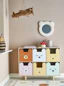 Bloomingville MINI - Calle Bogreol m/skuffer, Natur, Kejsertræ H89 cm