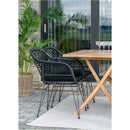 House Nordic - Trieste Stol - 2 stk. Sort polyrattan med hynde