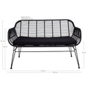 House Nordic - Trieste Sofa - Sort loungesofa L126 cm