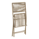 House Nordic - Arcas Cafésæt Taupe Reb/Stål - 2 Stole og 1 Bord