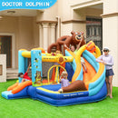 Doctor Dolphin - Hoppeborg, Honey Bear, 3,06×3,36×2,37m inkl. Blæser