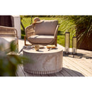 House Nordic - Bonn Sofabord, Rillet Base Fiberclay, Natur - Ø75 x 37 cm