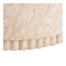 House Nordic - Bonn Sofabord, Rillet Base Fiberclay, Natur - Ø75 x 37 cm