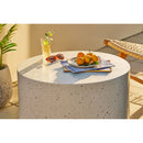 House Nordic - Bonn Sofabord, Fiberclay, Terrazzo Look, Off White - Ø70 x 40 cm